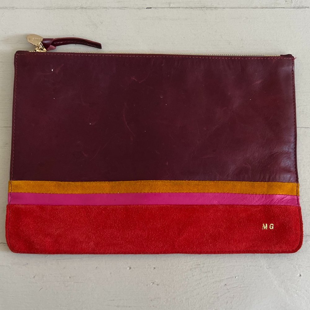 Clare V Leather Flat Clutch